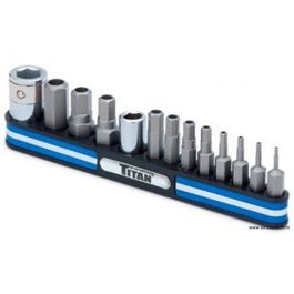 Titan 13pc SAE Tamper-Proof Hex Bit Socket Set