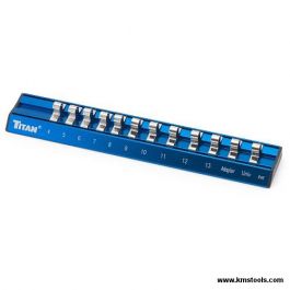 Titan Magnetic Socket Organizer - Metric - 1/4" Drive