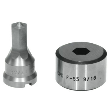 Edwards PDH17/32 17/32" Hex Punch & Die Set with Key-Way