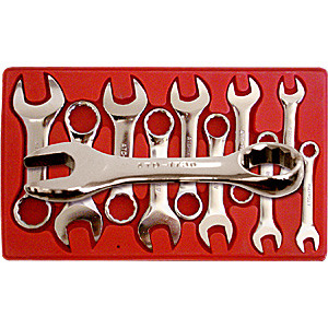 10 Piece Metric Stubby Combination Wrench Set V8 8910