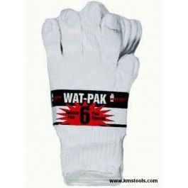 Watson White Knight Poly / Cotton Knit Work Gloves (6pk) (L)