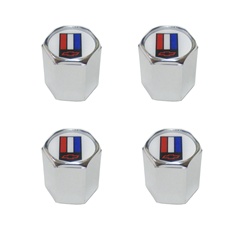 Camaro Valve Stem Cap Kit Red White And Blue Bowtie