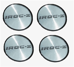 1988 - 1990 Camaro IROC-Z Wheel Center Caps, Set of 4, Silver and Black