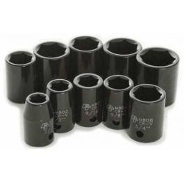 Performance Tool 10pc 1/2" Drive 6 Point Impact Socket Set - SAE