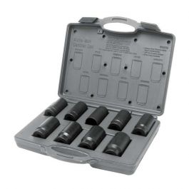 Performance Tool 9pc Metric Axle Nut Socket Set