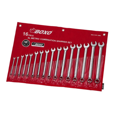 Boxo WR1712XL-16RB 16-Piece Metric XL Combination Wrench