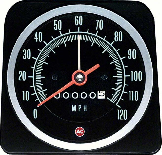 1969 Camaro, Speedometer, 120 MPH, with Speed Warning, GM Licensed