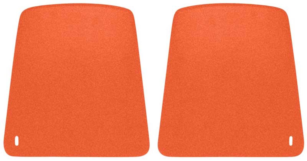 1969 Camaro, Bucket Seat Back Panels, Hugger Orange, Pair, GM Licensed