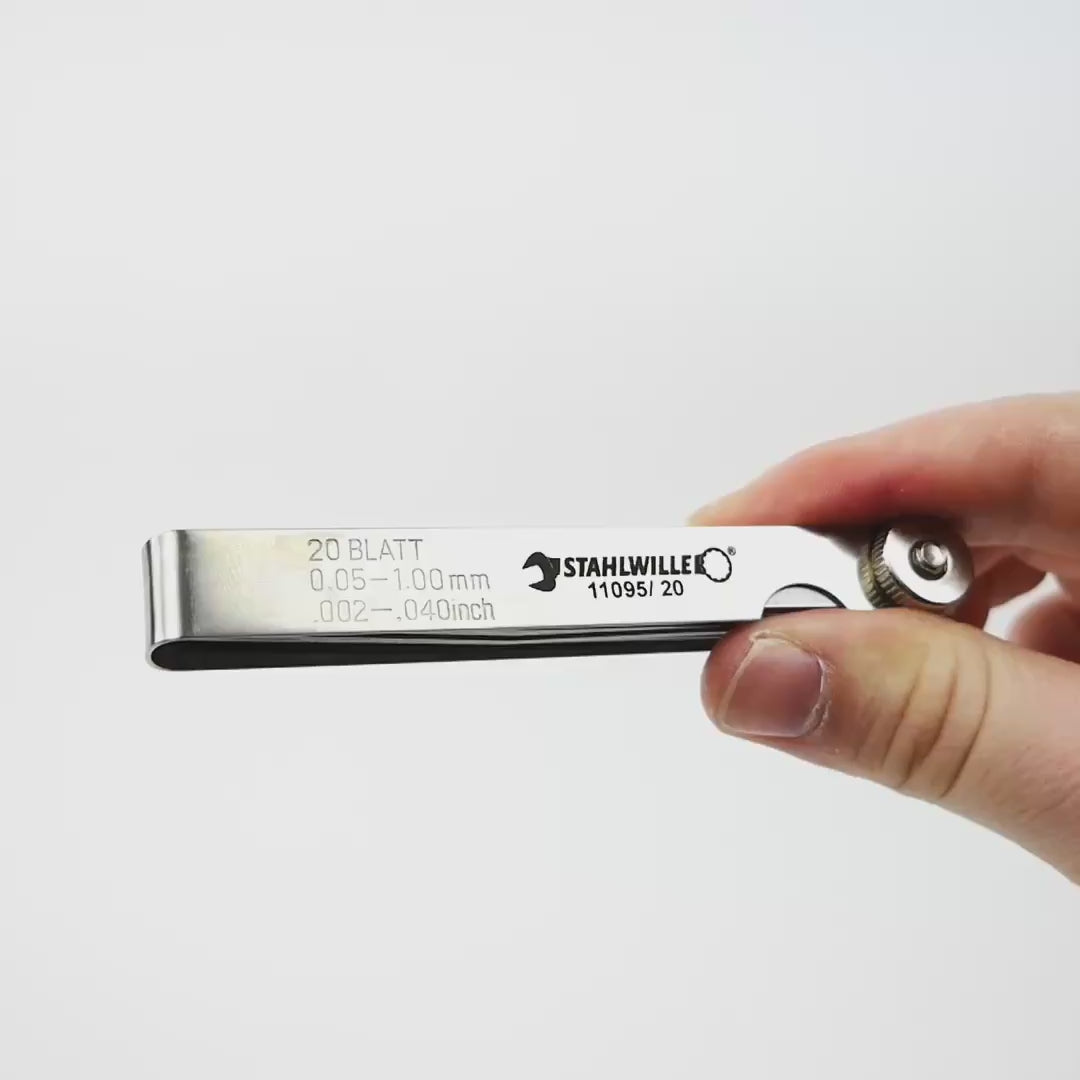 Stahlwille 11095/20 Precision Feeler Gauge, Metric, 0.05 - 1.00 mm