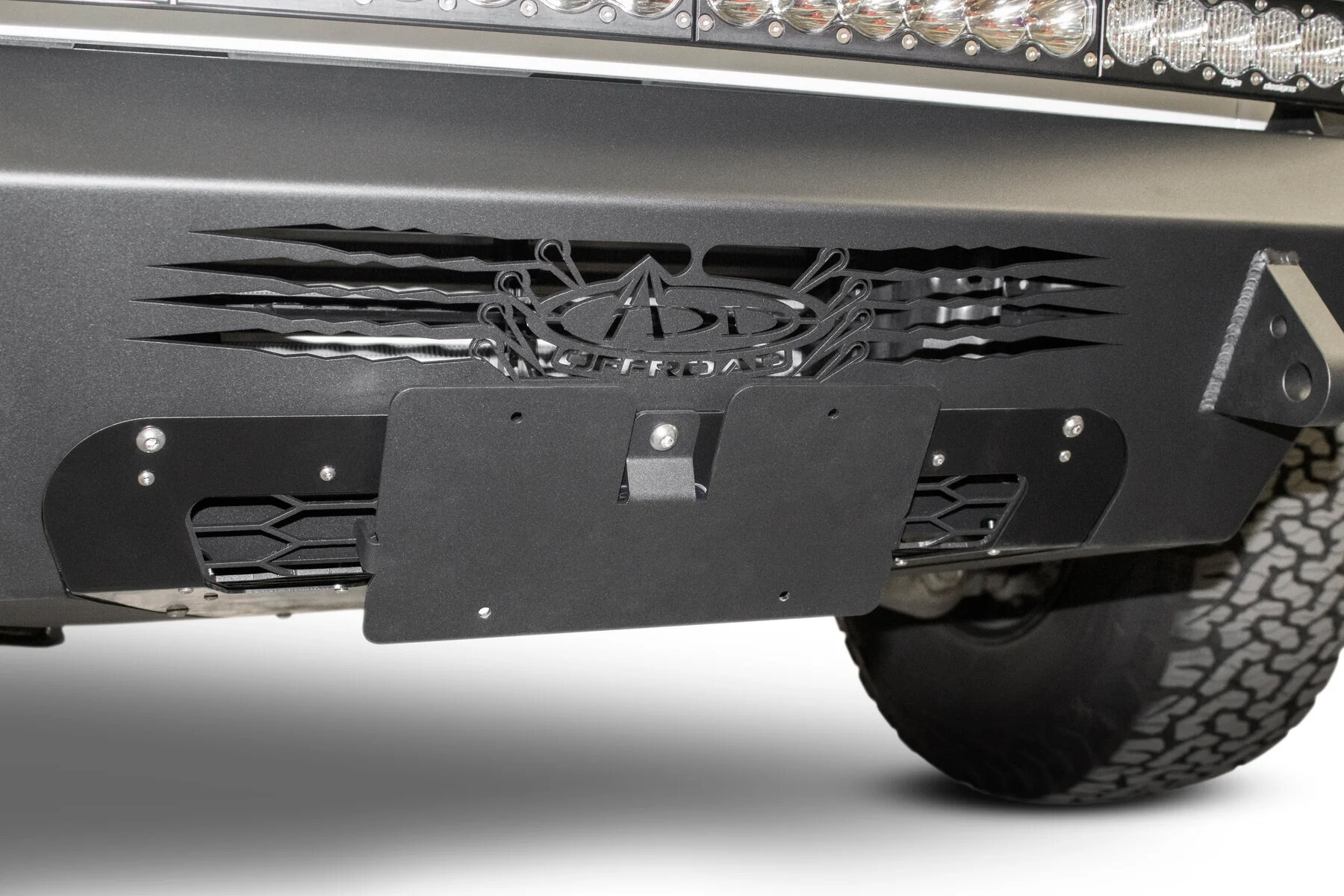 ADD Offroad AC11154501NA Universal Front License Plate Bracket for Non-Winch Bumpers