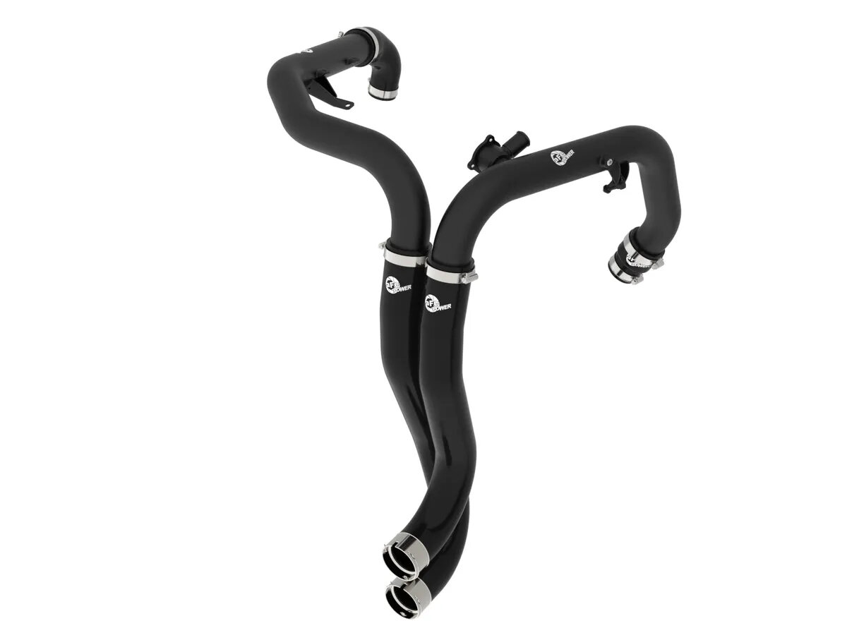 aFe Power BladeRunner Aluminum Charge Pipe in Blackfor 24-26 Ford Bronco Raptor 3.0L Engine