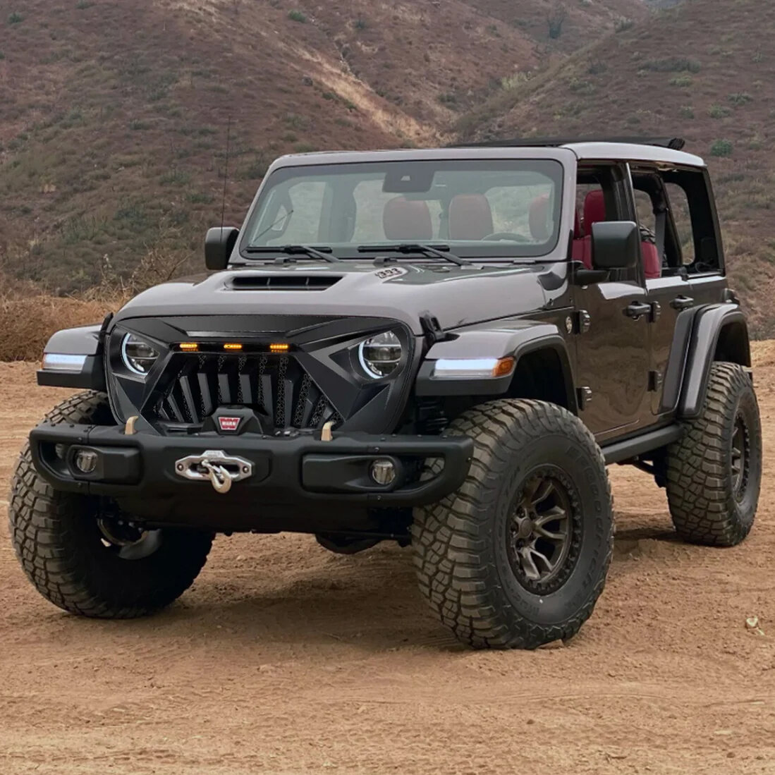 American Modified Goliath Grille for 07-26 Jeep Wrangler JK, JL, & Gladiator JT W/O TrailCam