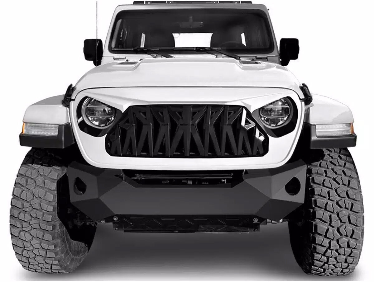 American Modified Shark Grille for 07-26 Jeep Wrangler JK, JL, & Gladiator JT W/O TrailCam