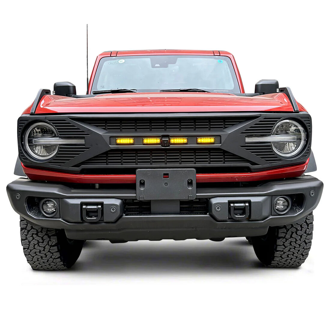 American Modified Tomahawk Grille in Matte Black for 21-26 Ford Bronco