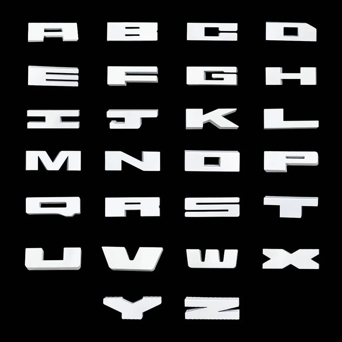American Modified AMFMEA01201 A-Z 26 Letters- White for 21-26 Ford Bronco