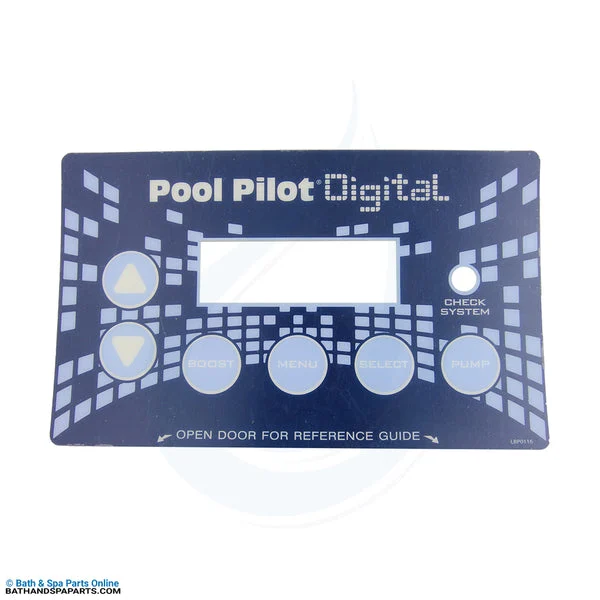 AquaCal AutoPilot DIG-220 Control Panel Label (LBP0116)