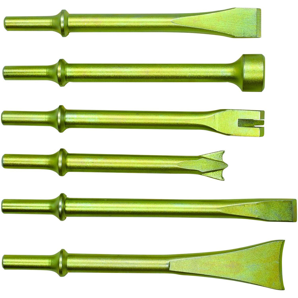 Astro Pneumatic 401K6 6pc THOR Air Hammer Bit Set, 2 chisels, 3 cutters, 7" hammer