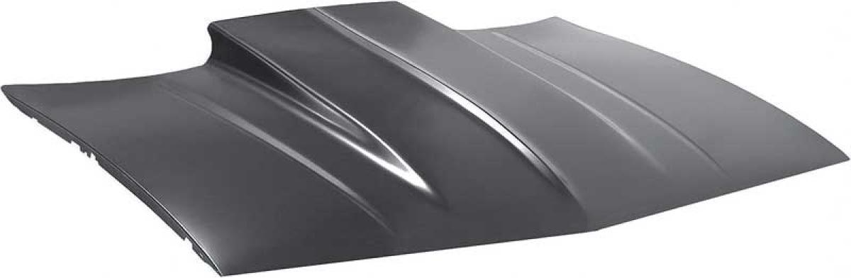 1982-92 Camaro, Cowl Induction Hood, 4" Rise, with Std Center Ridge, Stamped Steel, EDP Coated