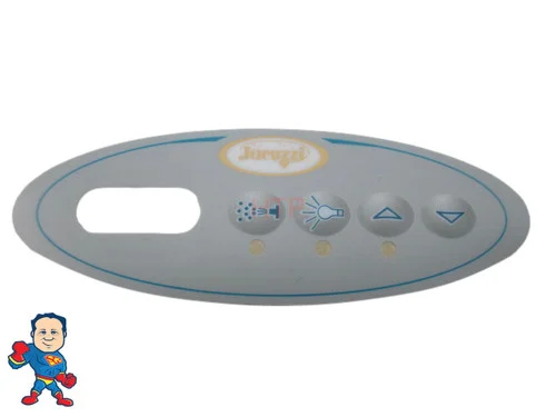 Balboa MAS260 4-Button Topside Overlay #12 11250 Mini Oval – Single Pump with Light