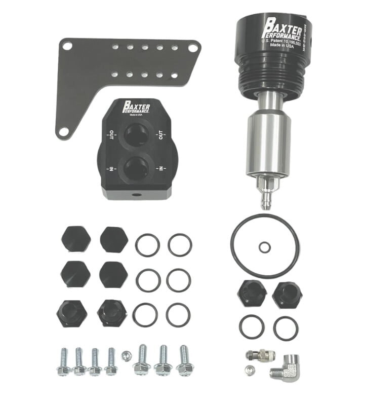 Baxter Performance RJ-404-CP Cartridge to Remote Oil Filter Adapter with 6-Port Remote Mount for 18-26 Jeep Wrangler JL & Gladiator JT with 3.6L