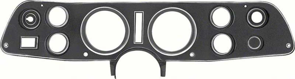 1970-72 Camaro, Dash Instrument Carrier, Black, with Chrome Trim