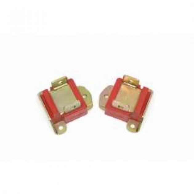 Camaro Motor Mount Set, 302, 350 & 396ci, Red, Polyurethane, Prothane, 1969