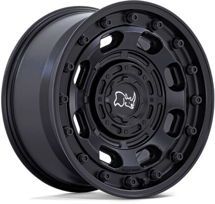 Black Rhino Hard Alloys BR007MX17856710N Atlas Wheel 17x8.5 with 4.36in Backspace in Matte Black for 21-26 Ford Bronco