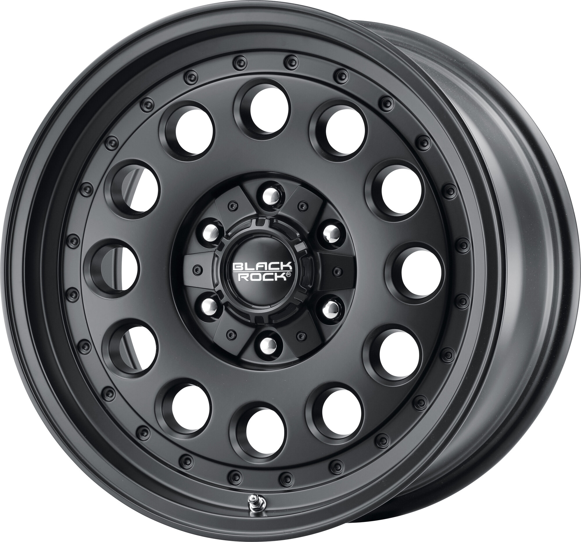 Black Rock  Series 960 Alloy Wheel in Satin Black for 07-26 Jeep Wrangler JK, JL & Gladiator JT