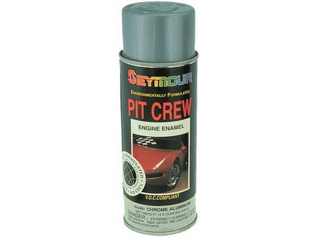 Engine Enamel Paint, GM Chrome Aluminum, Seymour, 12 fluid ounce spray can
