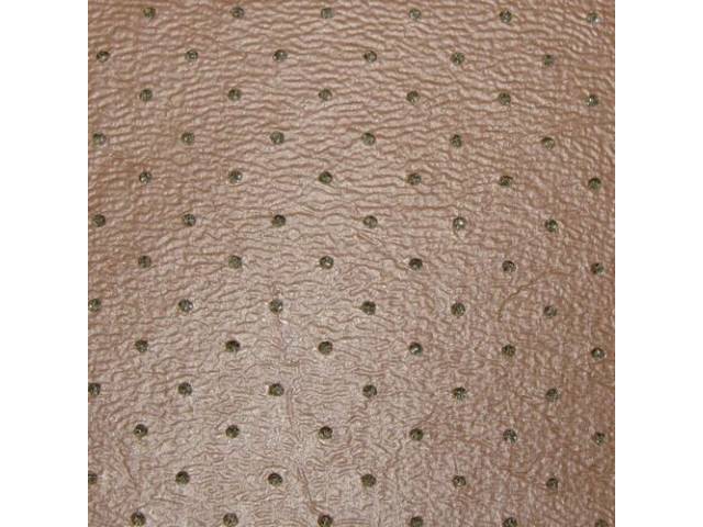 Perforated Vinyl Headliner Material with Foam Backing, Dark Camel Tan / Saddle