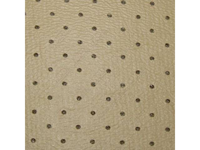 Perforated Vinyl Headliner Material with Foam Backing, Light Saddle