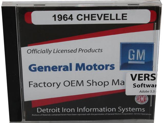 Shop Manual on CD, 1964 Chevelle, Incl 1964 Chevelle Shop Manual, 1938-1968 & 1954-1965 Chevrolet parts manuals