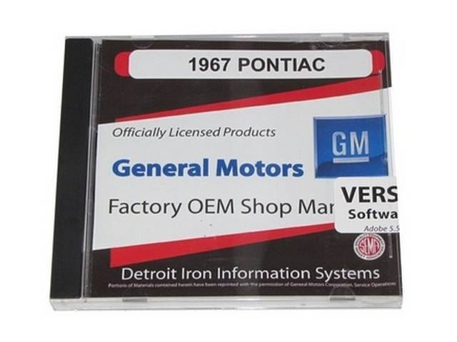 Shop Manual on CD, 1967 Pontiac, Incl 1967 Pontiac service & Fisher body manuals (w/ Firebird supplement), 1963-75 Pontiac parts manual