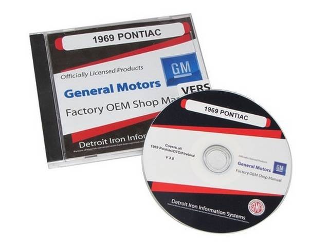 Shop Manual on CD, 1969 Pontiac, Incl 1969 Pontiac service and Fisher body manuals, 1946-75 Pontiac parts manual