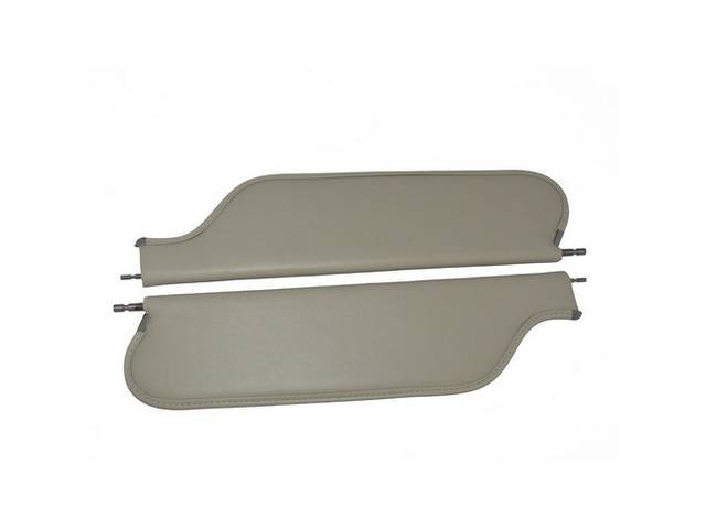 Parchment Madrid Grain Sun Visor Set, 2-pin style