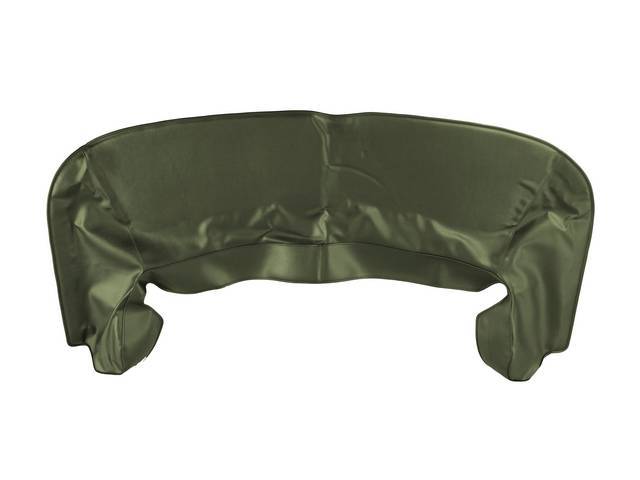 TOP BOOT, OE Style, Medium Green, features 3/4 inch thick padding, better seams and pre-installed clips, higher quality than replacement style