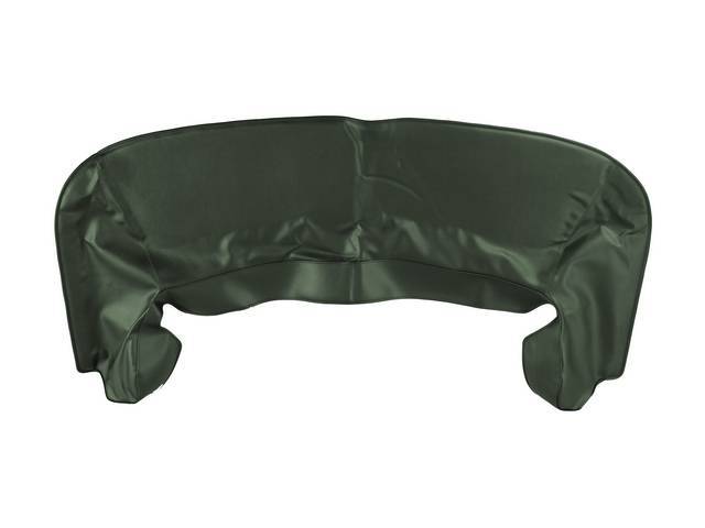 TOP BOOT, OE Style, Dark Green Metallic, features 3/4 inch thick padding, better seams and pre-installed clips, higher quality than replacement style