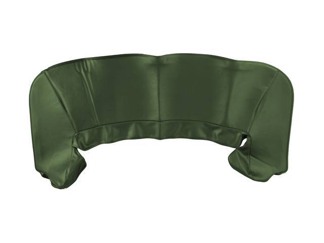 TOP BOOT, Replacement Style, Dark Green Metallic, features thinner padding than OE Style boot and does not incl clips