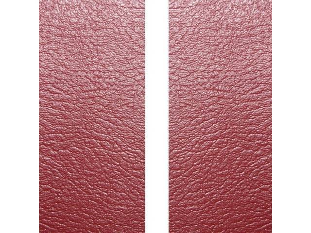Restoration Quality Red w/ White Stripe Deluxe Front Bucket and Rear Bench Upholstery Set