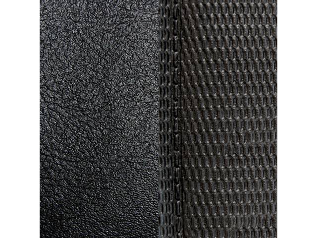 Restoration Quality Black Deluxe Comfortweave Front Bucket Upholstery Set
