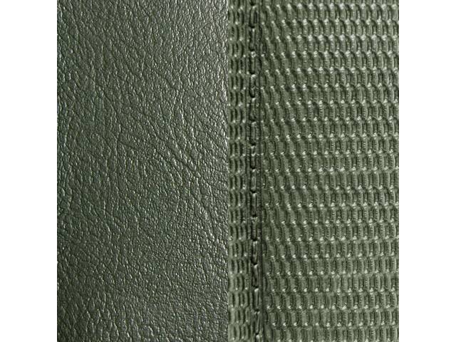 Restoration Quality Dark Green Metallic Deluxe Comfortweave Front Bucket Upholstery Set