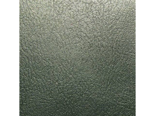 UPHOLSTERY SET, Front and Rear W/ Bucket Fronts, Std, Dark Green Metallic, Madrid Grain Vinyl, Rear seat measures 53 inch wide