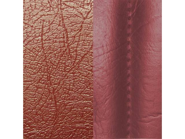 Restoration Quality Standard Interior Front Bucket Seat Upholstery Set, Carmine vinyl