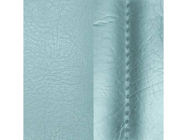 Restoration Quality Standard Interior Front Bucket Seat Upholstery Set, Light Blue vinyl