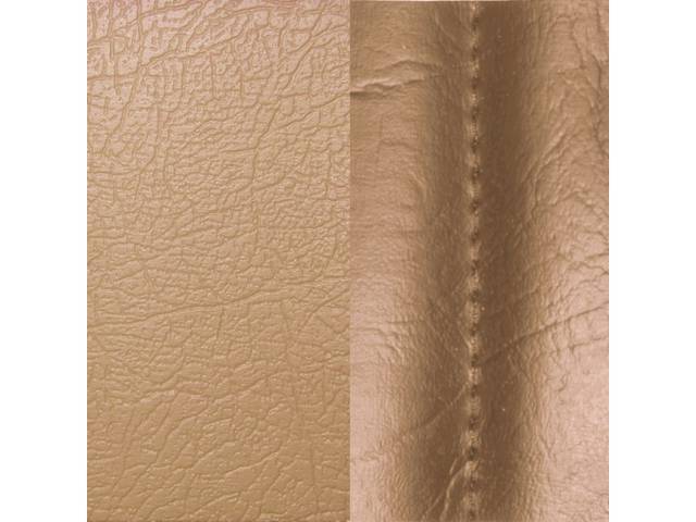 Restoration Quality Standard Interior Front Bucket Seat Upholstery Set, Camel Tan vinyl