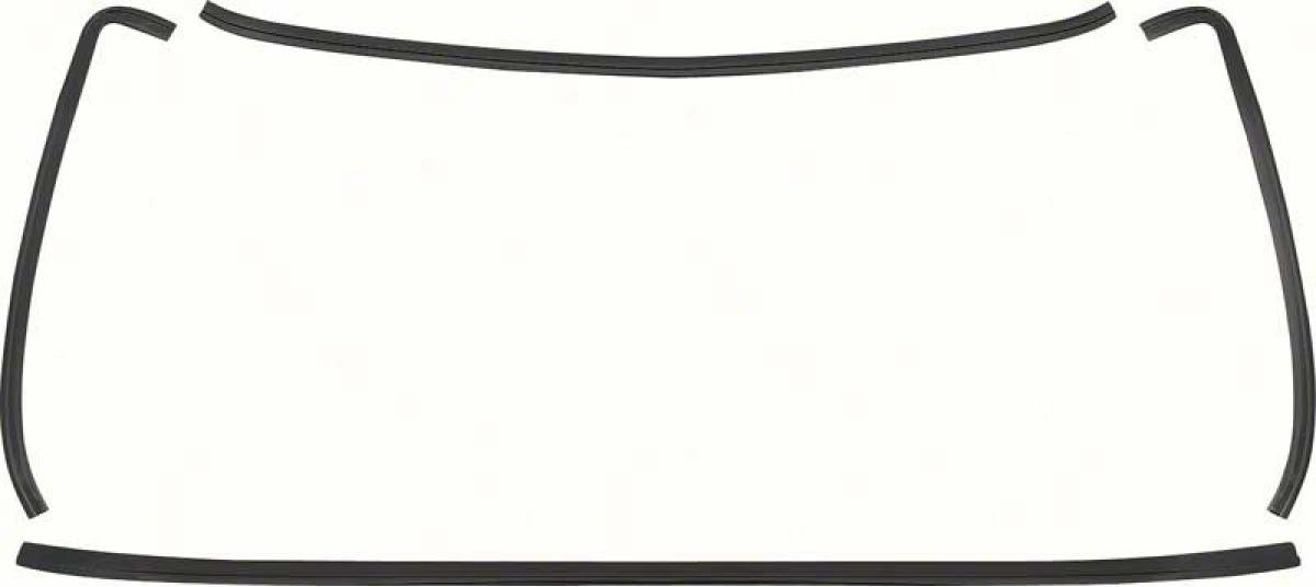 1975-81 Camaro, Firebird, Rear Window Molding Set, Black, 4 Piece Set, Show Quality