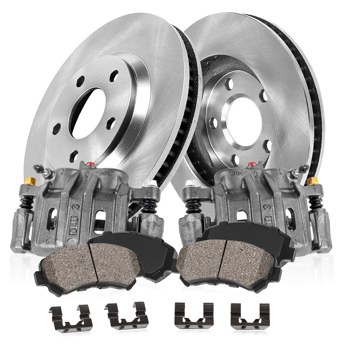 Callahan Brakes CCO114991A Front Brake Kit with Rotors, Ceramic Brake Pads & Calipers for 18-23 Jeep Wrangler JL & Gladiator JT (Code BR2)