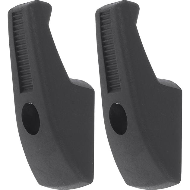 1967-1991 GM, Rear Coat Hooks, Louvered Style, Black, with Screws, Pair