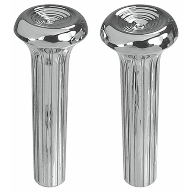 Redline Restomotive 1968-1990 GM Car & Truck Chrome Ribbed Door Lock Knobs