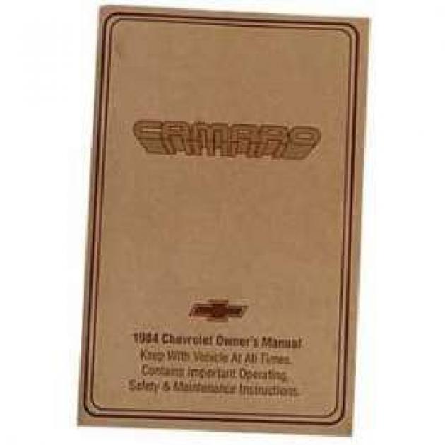 Camaro Owner's Manual, 1984